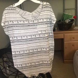 Aztec patterned shirt